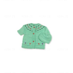 Green Hand Knitted sweater set